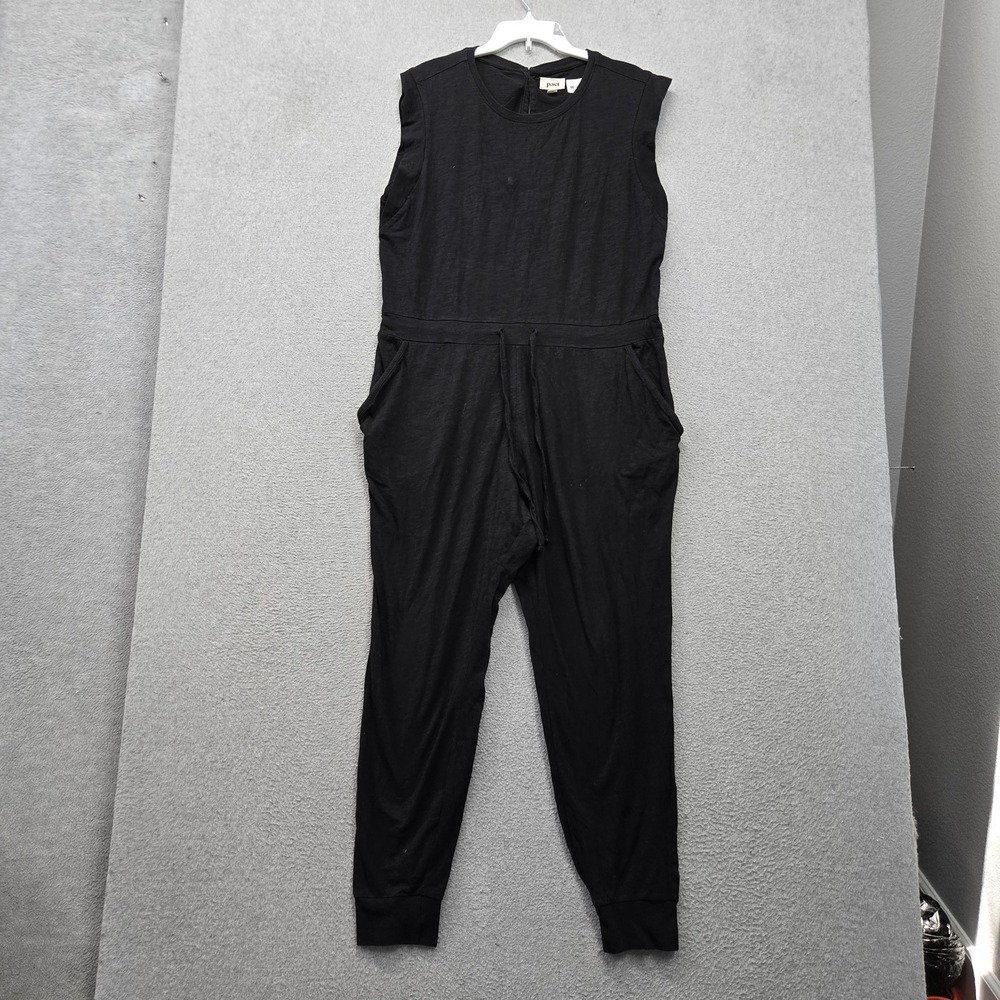Pact Women Jumpsuit XL Black Pact Organic Cotton All Ease Sleeveless